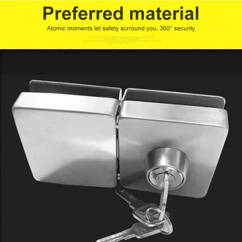 

Stainless Steel 10-12mm Glass Door Lock Double Sides Open No Drilling Gate Lock QJS Shop