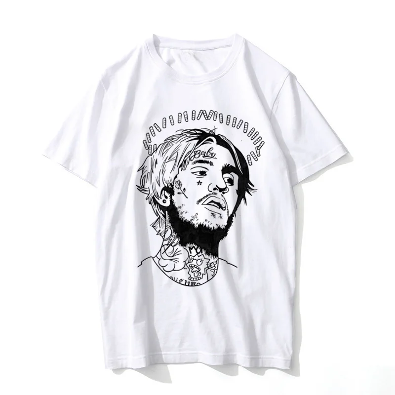 Футболка lil peep Мужская графическая летняя рубашка в стиле рэп и топ хип хоп peep|shirt