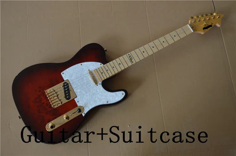 

new store opening! Free Shipping New Guitar, Electric Guitar + Suitcase, TL OEM Clear Color, Red, China