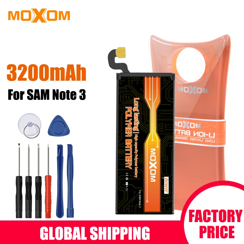 Аккумулятор MOXOM для SAMSUNG Galaxy Note3 аккумулятор N9000/N9005/N900A/N900/N9002/N9008/N9009 литий ионный 3200