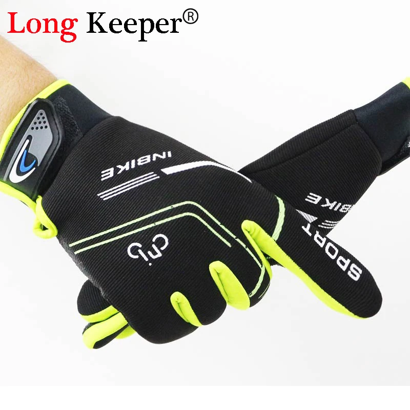 Long Keeper Mens Cycling Gloves Full Finger Outdoor Sports Male Gloves