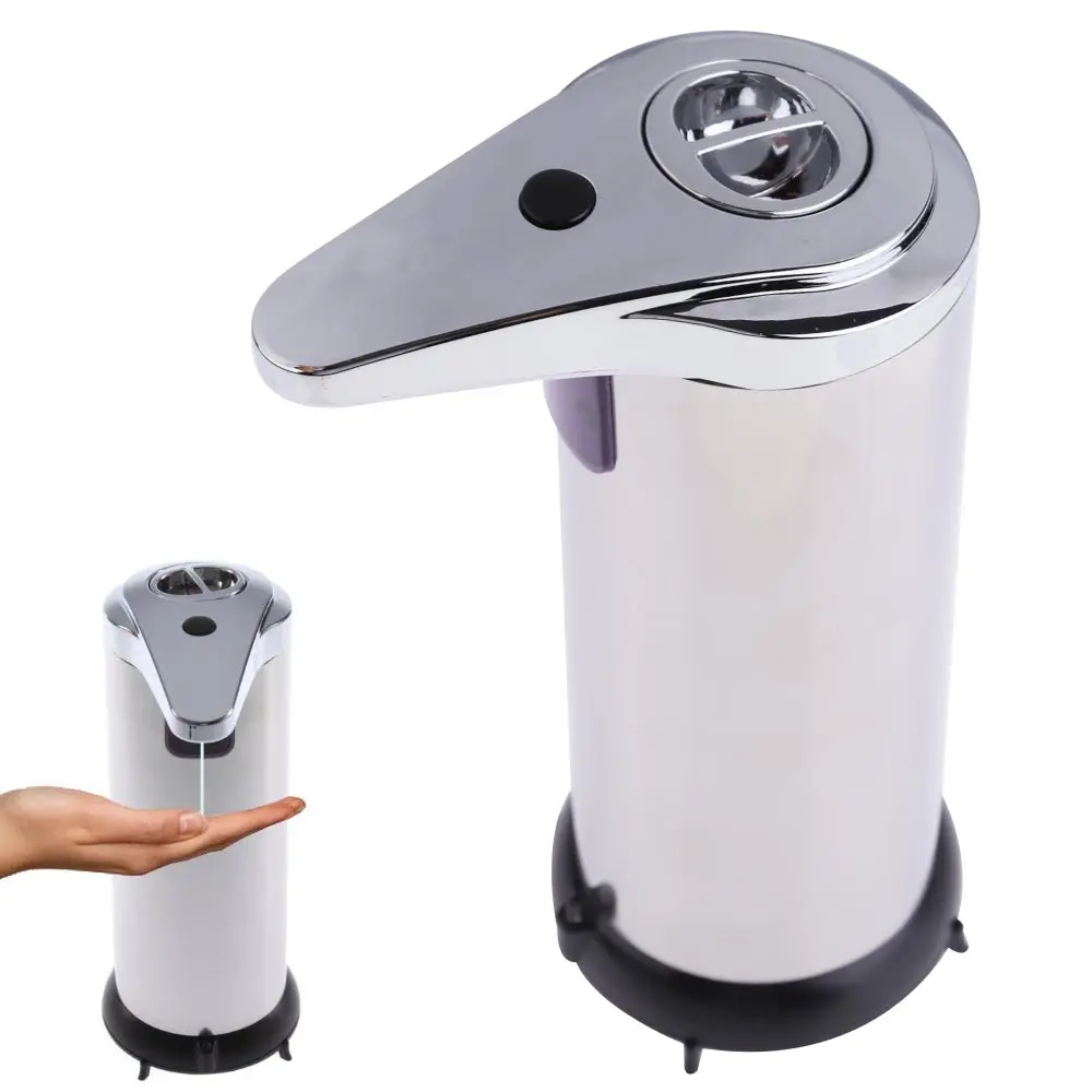 

250ml Automatic Soap Dispenser Stainless Steel Built-in infrared Smart Sensor Infrared Handfree Sanitizer Soap Dispenser