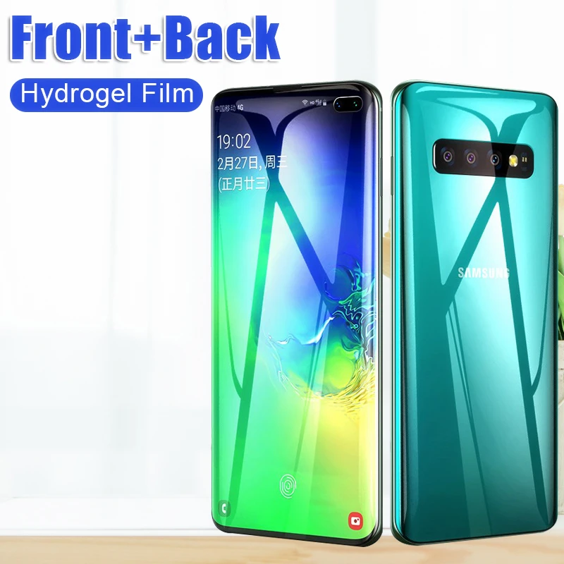 Передняя Задняя Гидрогелевая пленка для экрана Samsung Galaxy S9 S8 S10 Plus S10e защитная Note 8 9