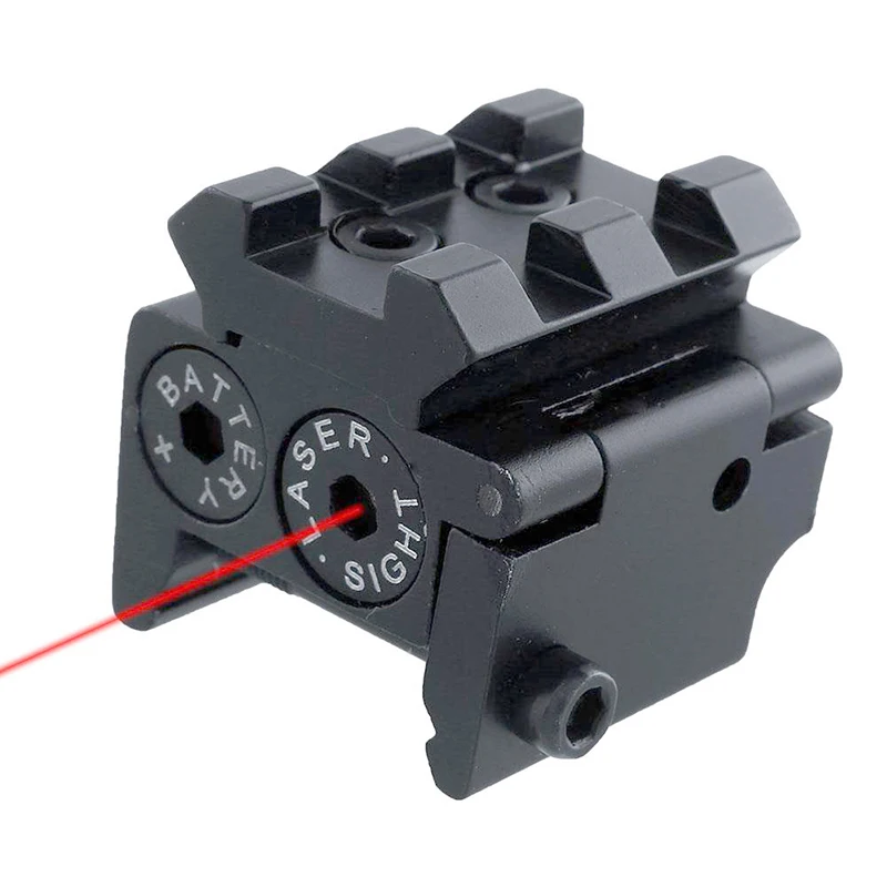 

20mm Adjustable Compact Red Dot Laser Sight With Detachable Picatinny Rail For Pistol Air-gun Rifle Hunting Accessious