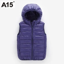 A15 Kids Vest Children Girls Vest Hooded Jacket Winter Spring Waistcoats for Boy font b Baby