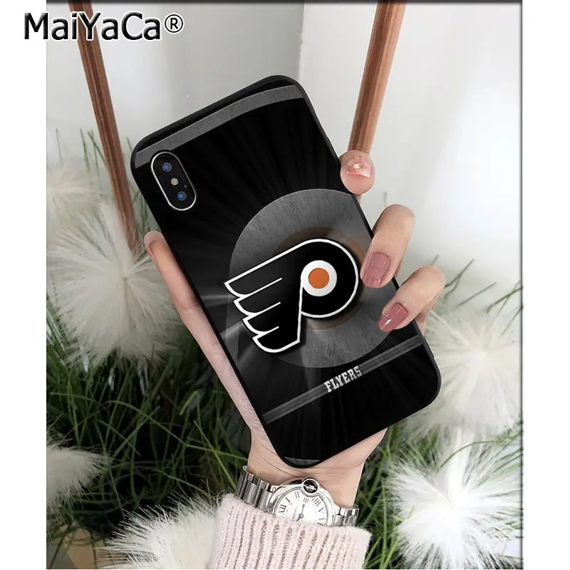 MaiYaCa Philadelphia Flyers ТПУ мягкий черный чехол для телефона чехол для iPhone 5 5Sx 6 7 7plus 8 8Plus X XS MAX XR - Цвет: A16