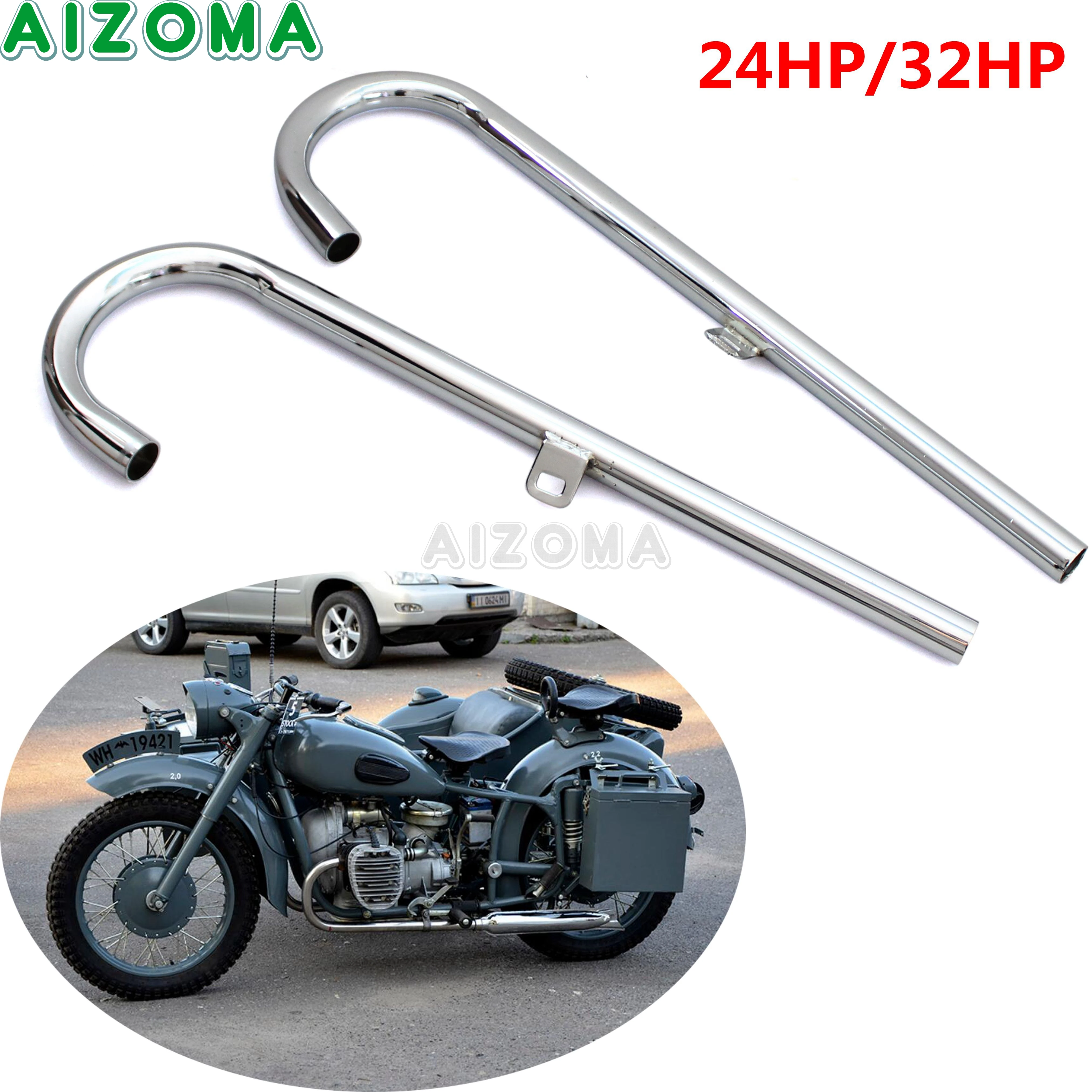 

Retro Motorcycle Front Muffler Tube 24HP/32HP Exhaust Mufflers Pipes for BMW Ural K750 M1 M72 R71 R12 Dnepr MT12 Sidecar