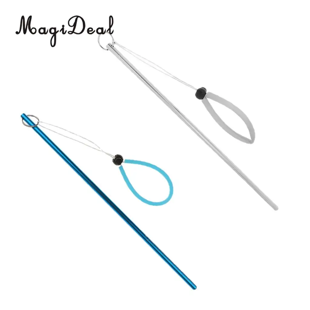MagiDeal 2Pcs 34cm/13.4'' Aluminium Alloy Lobster Tickle Stick Pointer Rod w/ Lanyard Water Sports Scuba Diving Accessories