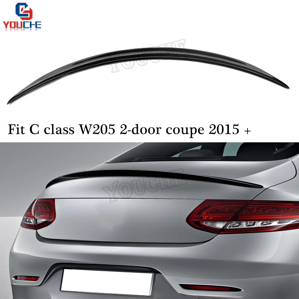Задний спойлер C63 крыло багажника из углеродного волокна для Mercedes W205 C205 2015 + C Class