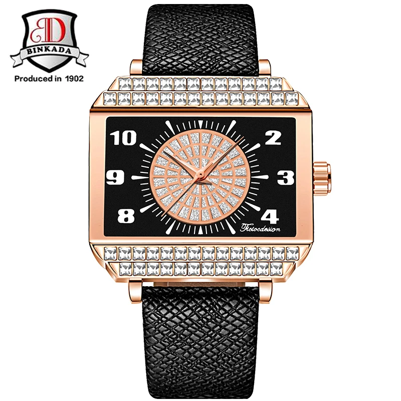 

Ladies Fashion Quartz Watch Women Rhinestone Leather Casual Dress Women's Watch Rose Gold Crystal reloje mujer 2019 montre femme
