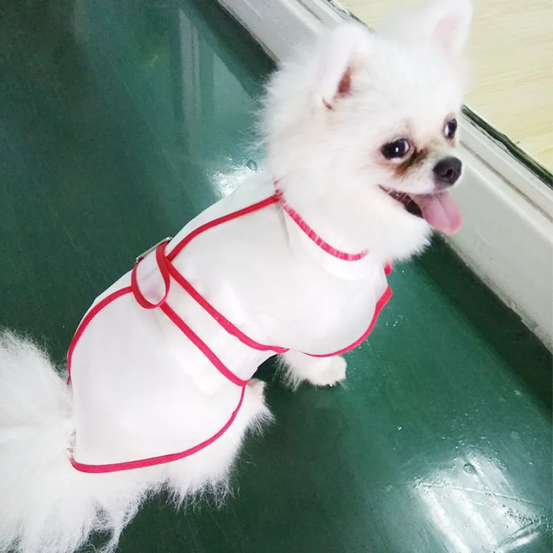 

Adjustable Dog Raincoat Transparent Raincoat Light Clothes Waterproof Puppy Raincoat