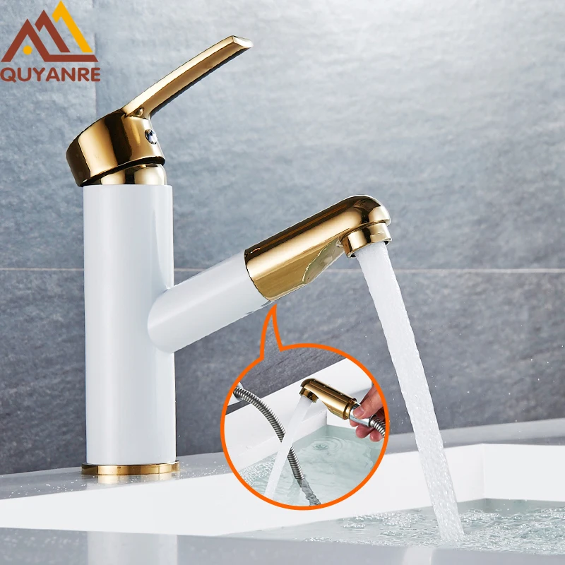 quyanre wanfan frap gappo basin faucet pull out spout single handle mixer tap sink faucet torneira cozinha2