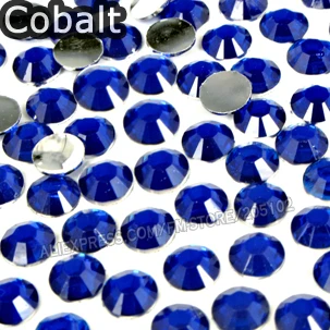 Хорошее качество! 4 мм SS16 прозрачный AB всех цветов кристаллы для ногтей 1300 шт./пакет, не для горячей фиксации стразы из смолы) с плоским дном камни-блестки "сделай сам" - Цвет: Cobalt