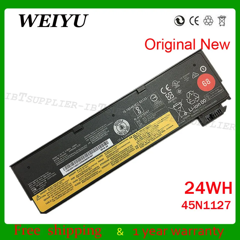 Weiyu натуральная 45N1127 ноутбук Батарея для lenovo ThinkPad X240 X250 X260 T440 T440S T450 T450S 45N1130 45N1131
