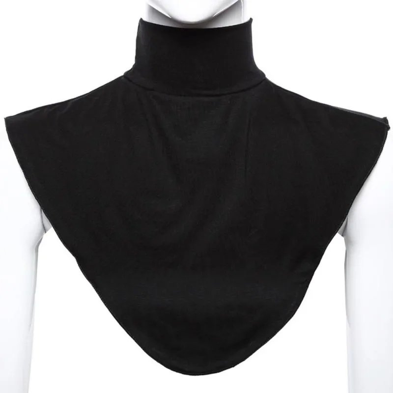 

2019 New Half T Shirt Muslim Collar Islamic Hijab Extensions Neck Chest Back Cover Modal Scarf Fashion Solid Color