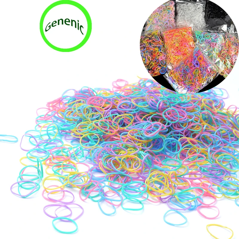 

30OF# About 1000pcs/bag New Child Baby TPU Hair Holders Rubber Bands Elastics Girl's Tie Gum Hair Accessories