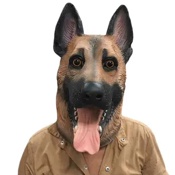 

Animal Dog Head Full Face Latex Party Mask Halloween Dance Party Costume Wolfhound Masks Theater Toys Fancy Dress Festival Gifts