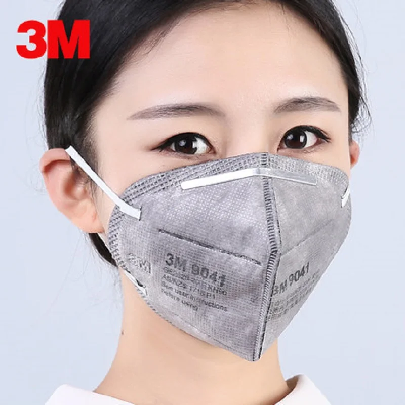 

5/10pcs 3M KN90 9041 Gas Mask Activated Carbon Anti PM2.5 FormaldehydeHaze Electrostatic Filter Particle Respiratory Ear-style