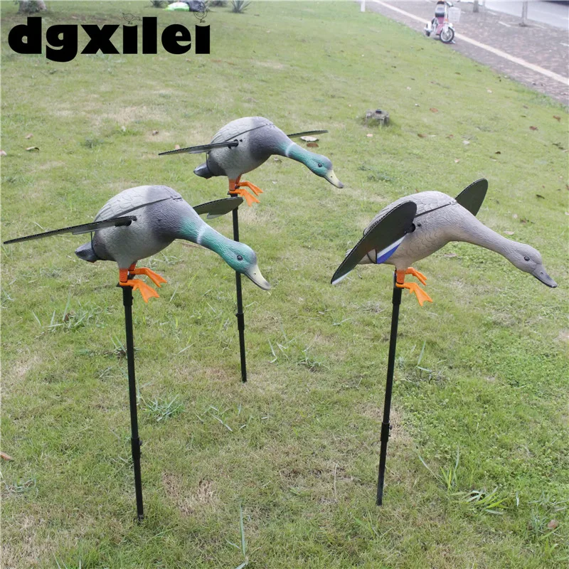 ACAMPTAR Leurres de Chasse Motoris/éS Mallard en Plastique 6V Chasse avec des Ailes Tournantes