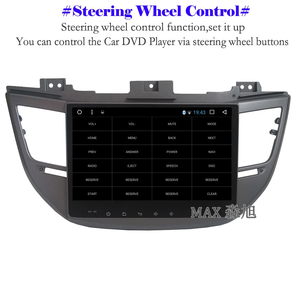 Discount MAX Deep Gray Frame Android 8.1.0 Car GPS Navigation System For Hyundai Tucson/IX35 2015-2017 Bluetooth call WiFi SWC free map 5