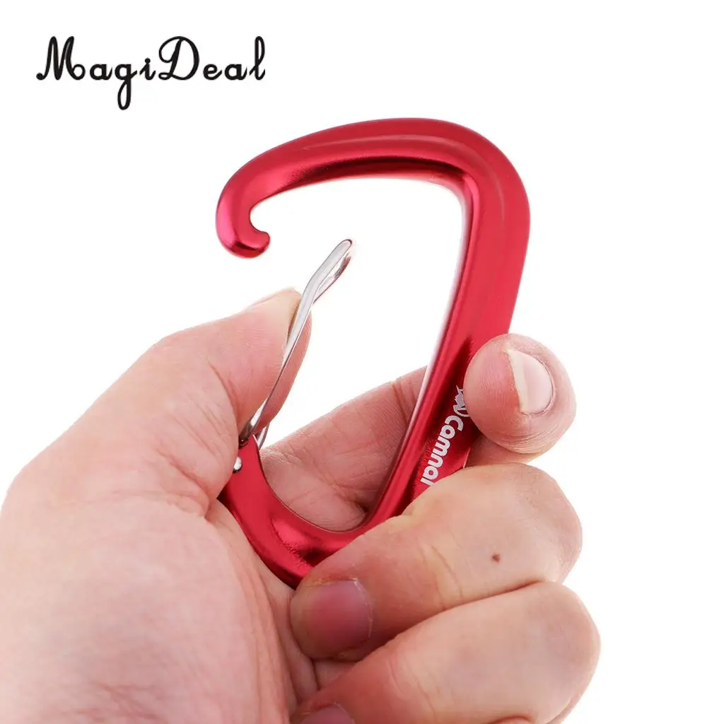 5pcs 16KN Wire Gate Carabiner Safety D Ring Buckle Snap Hook Keychain Clip for Rock Climbing Hammock Quickdraws