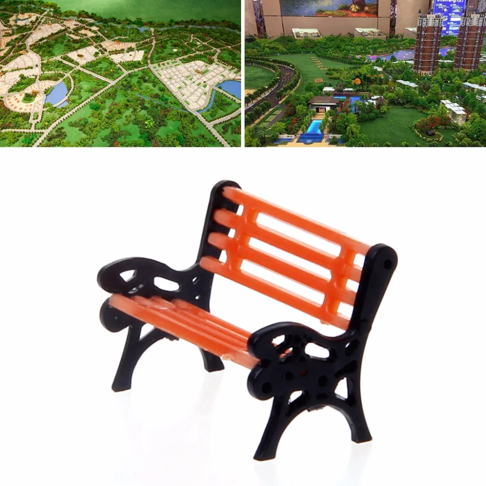 

HBB 10pcs 1:100 Street Seats Bench Chair Model Train Platform Layout Settee HO Scale