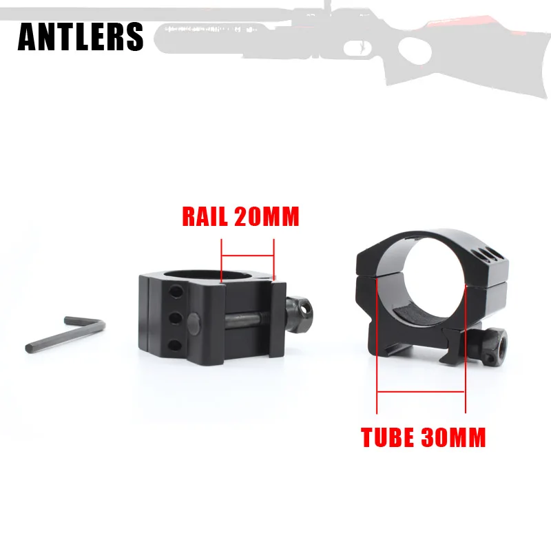 Высокое качество низкая Уивер Пикатинни Сфера горе duty 6 Болты 30 мм кольцо Сфера крайняя пушка Принадлежности для охоты 2 предмета