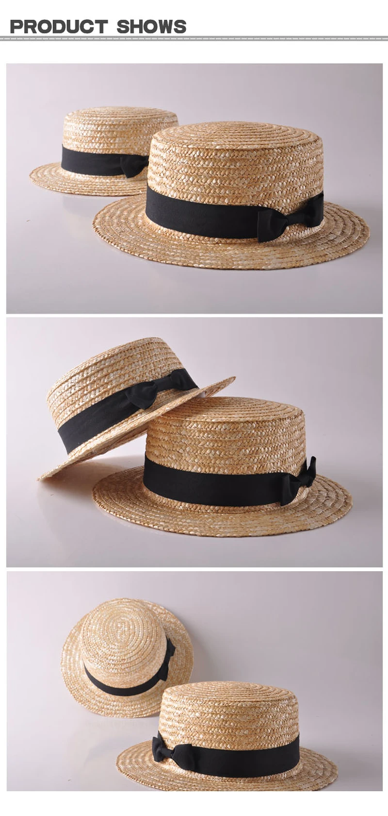 Модные женские туфли Девушки Лето Boho соломенная шляпа от солнца лук Flat top Леди Девушка Повседневное шляпа с широкими полями Пляж Кепки
