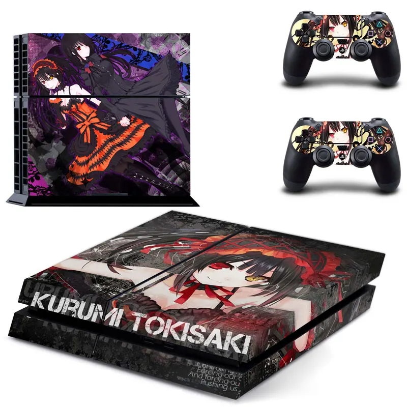 Виниловая наклейка Tokisaki Kurumi GTA5 для консоли Sony Playstation 4 и 2 контроллера PS4|Наклейки| |