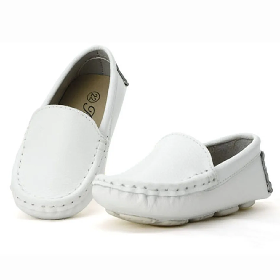 

Vintage Genuine Leather Kids Moccasins Slip on Boys Leather Creepers Autumn Kids Boat Shoes For Casual Chaussure Enfant Garcon