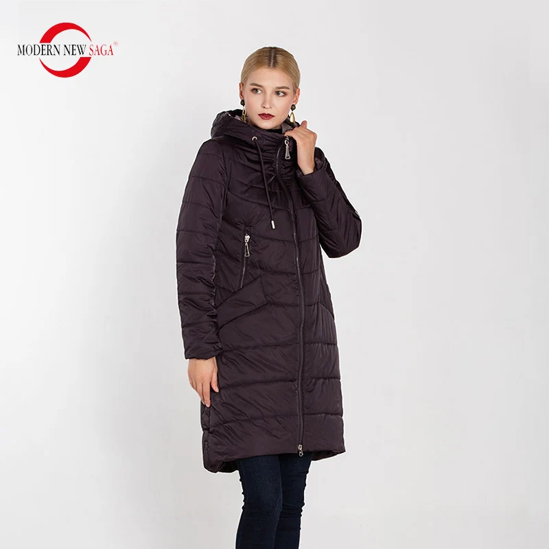 MODERN NEW SAGA 2019 New Autumn Collection Coats And Jackets Women Oversized Parkas Cotton Padded Overcoat Female Ladies Outwear