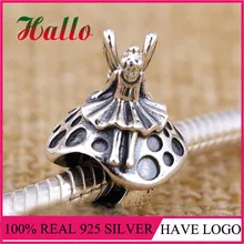Стерлингового серебра 925 Шарм бусины для оригинальной Подвески Браслет рождественские ювелирные изделия изготовление угол Талисман из бусин ручной работы Berloque