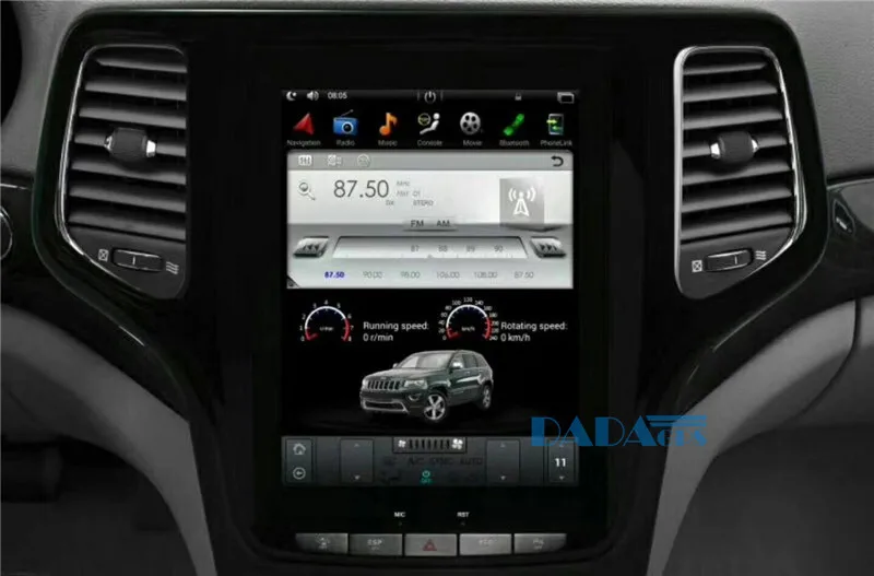 Sale Tesla Style 10.4 inch Android6.0 Car Radio GPS Navigation for JEEP Grand Cherokee 2013-2017 Vehicle Multimedia Car Stereo no DVD 4