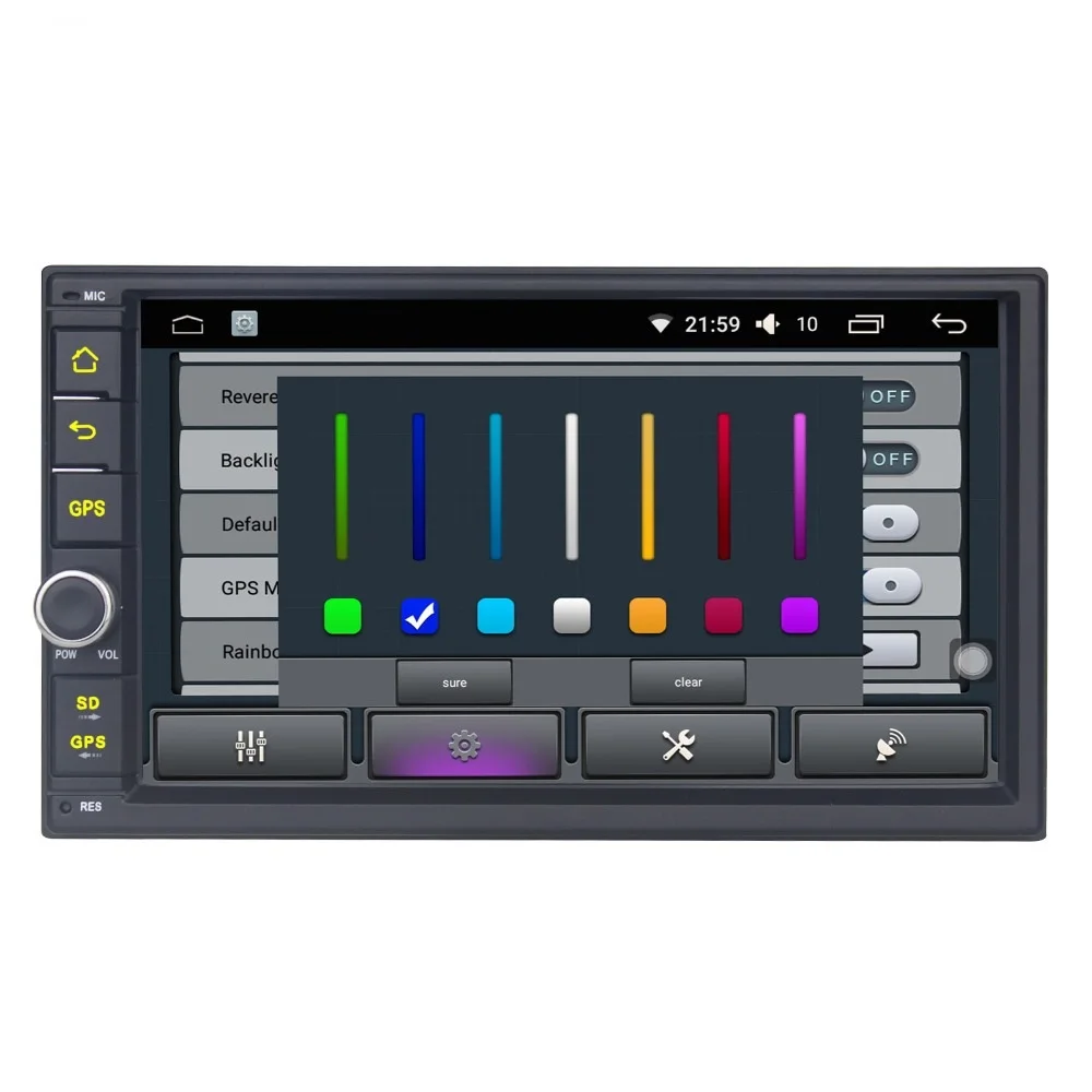 Sale Best 7.0" Quad Core 1G+16GB Rom 2 Din Android 6.0 Head unit Universal Car Radio Audio Stereo GPS Navigation Support dash Cam 3
