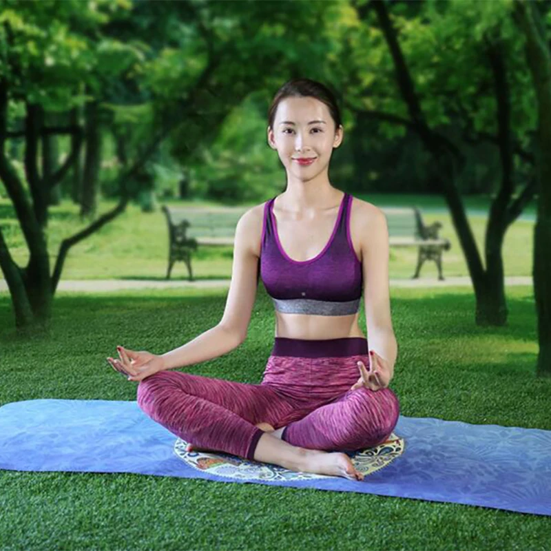 Suede Natural Rubber Yoga Mat Anti Slip Sweat Absorption Yoga Pad