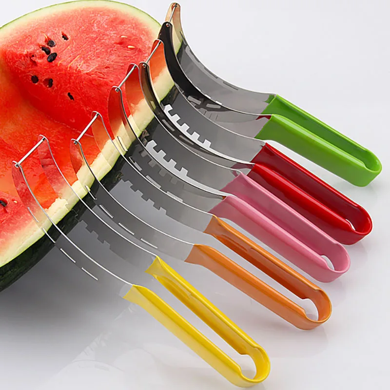 

5 Colors 2019 New Stainless Steel Watermelon Slicer Cutter Knife Corer Fruit Vegetable Tools Kitchen Gadgets
