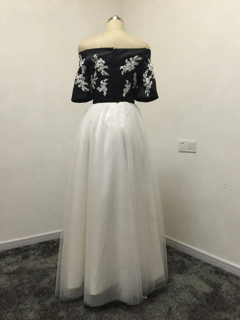 black and white short formal dresses