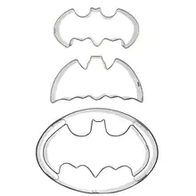 В форме летучей мыши 3 шт. для резки печенья, выпечки инструменты, украшения торта мягкие инструменты для изготовления конфет