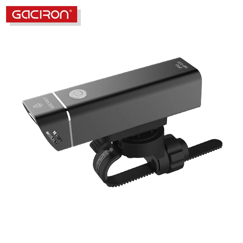 Gaciron MTB Road Bike USB Rechargeable Bicycle LED Front Light IPX6 Waterproof Flashlight Torch Headlight Cycling