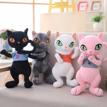

Cute Big Eyes Cats Plush Toys New Creative Stuffed Animal Standing Long Tail Cat Plush Doll Children Toys Gifts