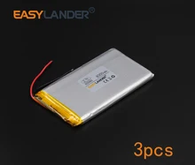 3pcs/Lot 3.7V 4000mAh Rechargeable li Polymer Li-ion Battery For Bluetooth Notebook Tablet PC Consumer electronics 605695 065695