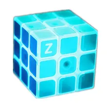 Zcube 3x3x3 кубик рубика Profissional Magic Cube синий свет прозрачный Glow конкурс головоломка на скорость Обучающие кубики для детей