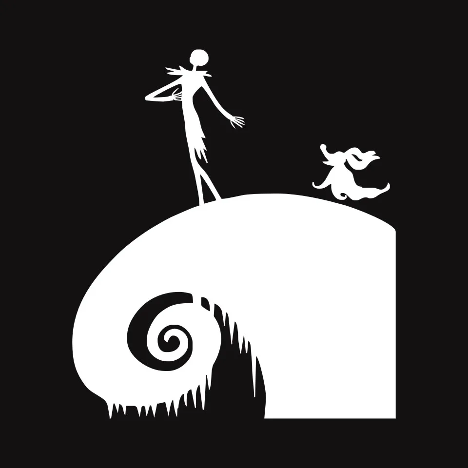 Cunymagos Nightmare Before Christmas Jack Motorcycle Stickers Decals Car Styling Creative Vinyl Sticker for Car Wall 14cm15 (4)