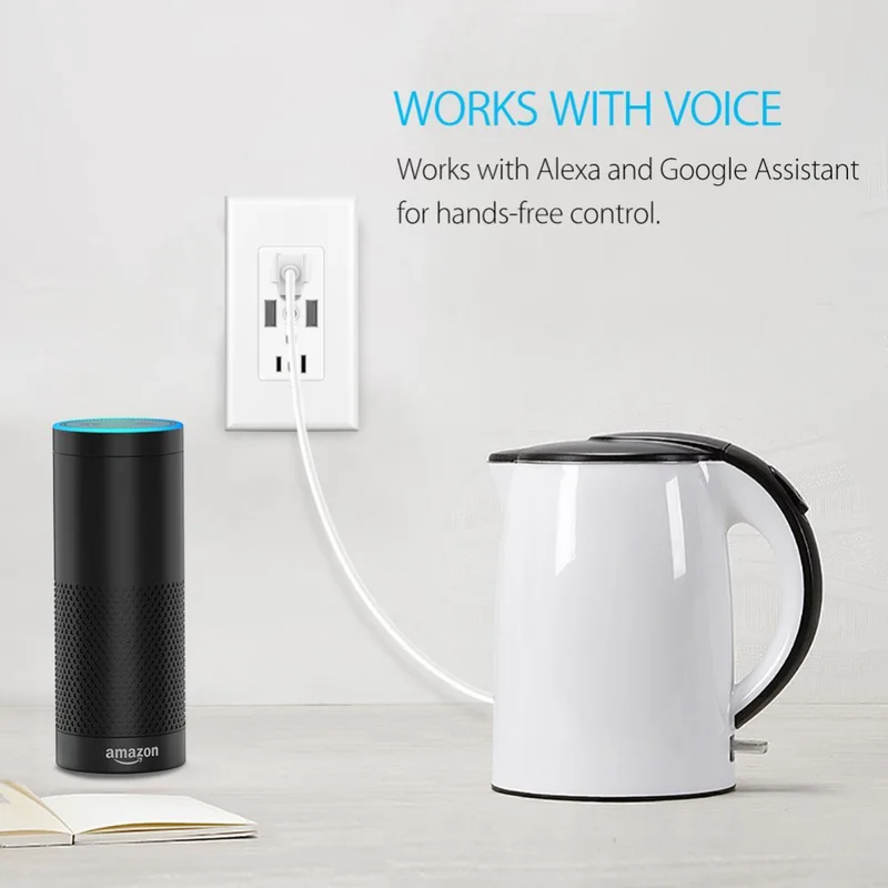 

T16 smart home wifi Wall outlet Socket Works with Alexa Dot Echo Google home voice/App smart life remote control home devices