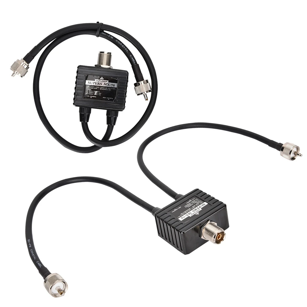

SOONHUA MX-72 1.6-225MHz Antenna LPF/340-1000MHz HPF HAM Antennas Combiner VHF UHF Transit Station Duplexer