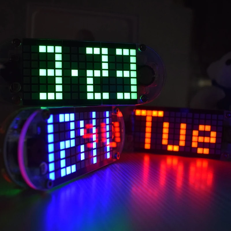 

DIY DS3231 Touch Key Alarm/Clock/Date/Week/Temperature LED Matrix Display Kit #0615