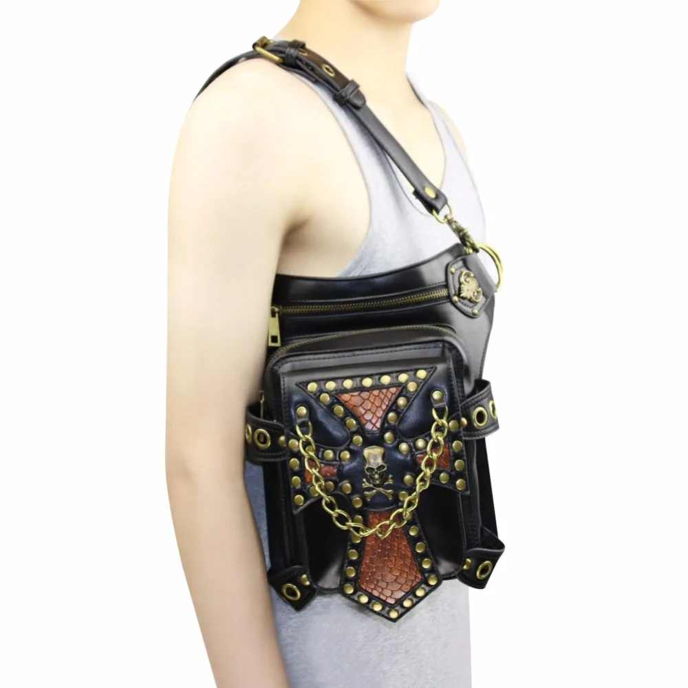 Gearduke steampunk cintura saco moda perna sacos