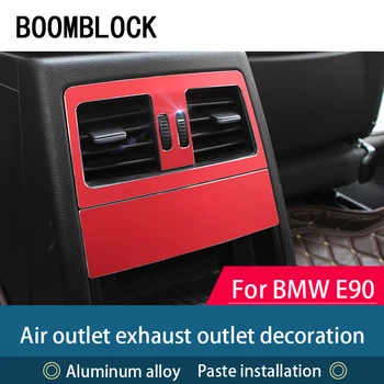 

Car Styling Interior Stickers For BMW 3 Series BMW E90 E91 E92 E93 Aluminum Alloy Rear Air Outlet Trim Frame Covers Accessories