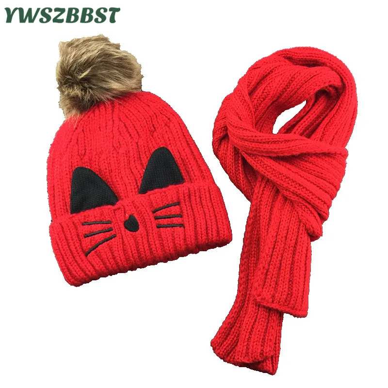 

Cute New Fashion Children Cap for Girls Cap Skullies Beanies Baby Cap for Boys Hat Kids Winter Baby Hats Scarf for Children
