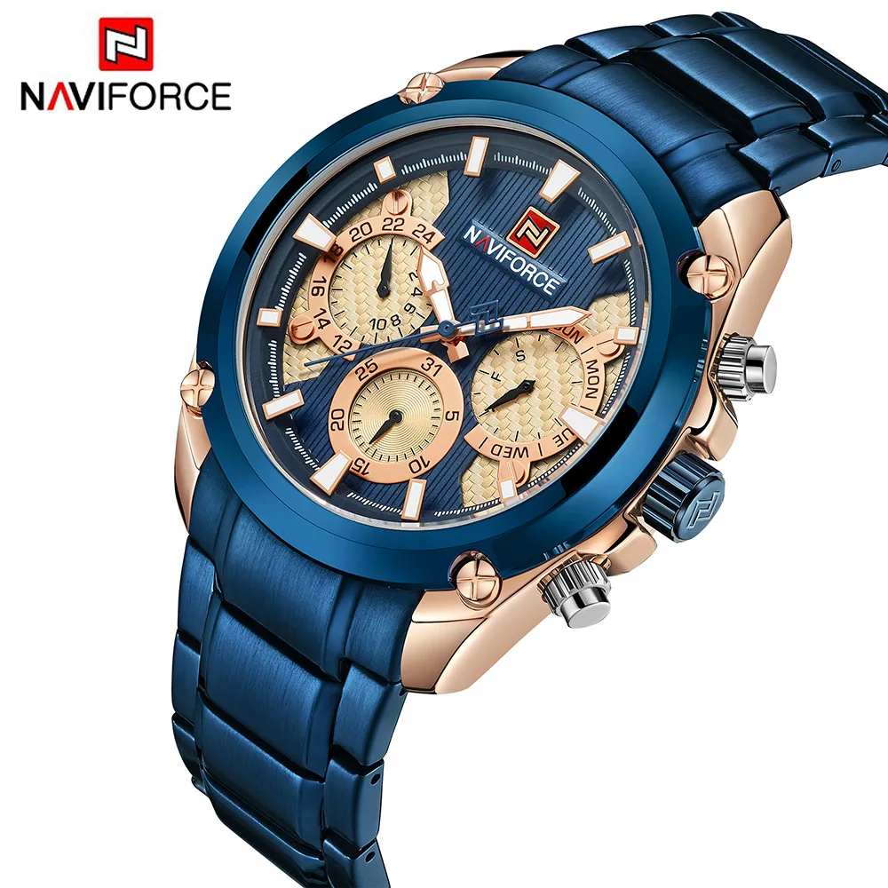

2018 New Luxury Brand NAVIFORCE Watch Men Fashion Sport Quartz Men's Watches Multi-function Waterproof Watches relogio masculino